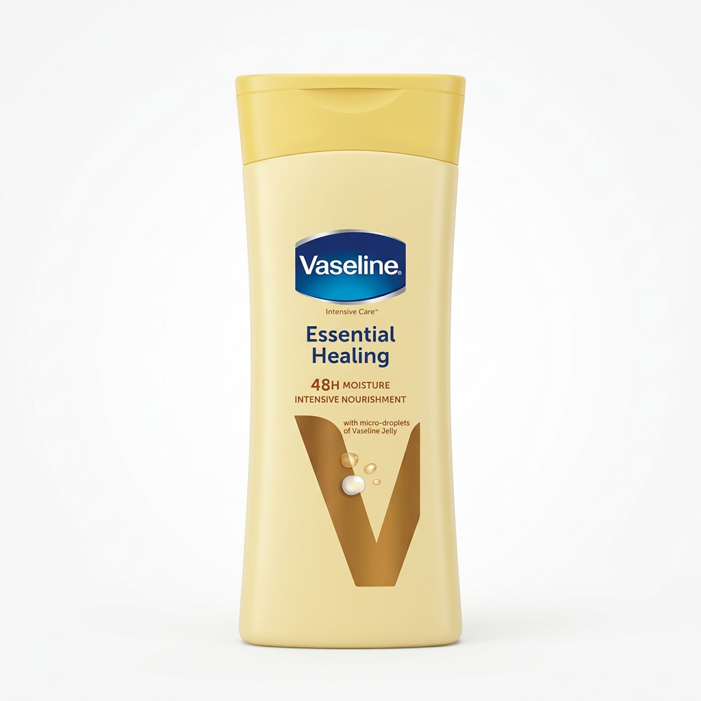 Vaseline Essential Healing Lotion Beauty product photo at Sylvia Glow House, Everyday care for dry skin., for Dry skin, Lotion texture