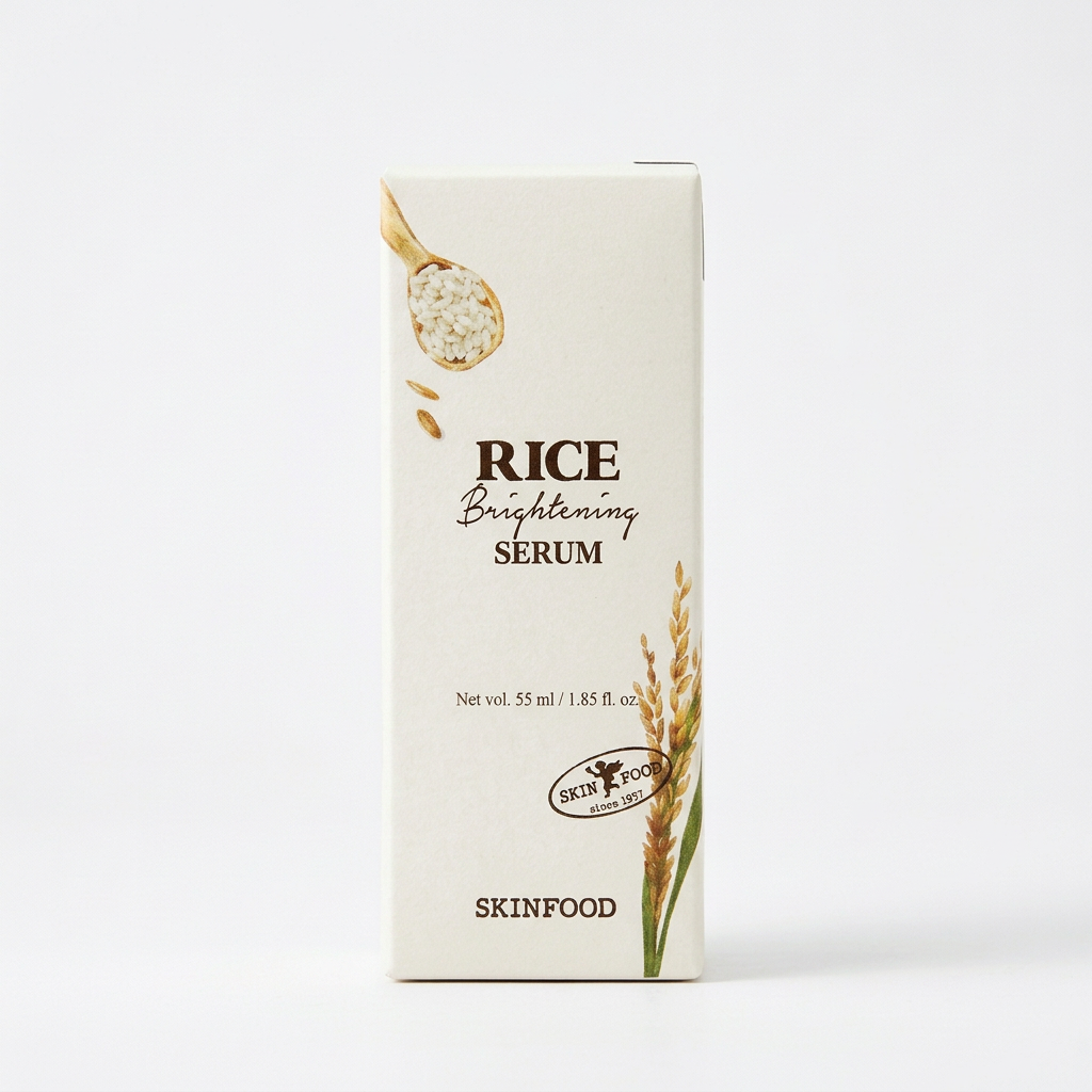 Skinfood Rice Brightening Serum Skincare product photo at Sylvia Glow House, Rice-powered brightening care., for Brightening, Serum texture